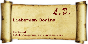 Lieberman Dorina névjegykártya