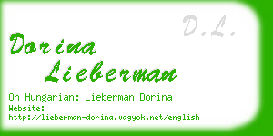 dorina lieberman business card
